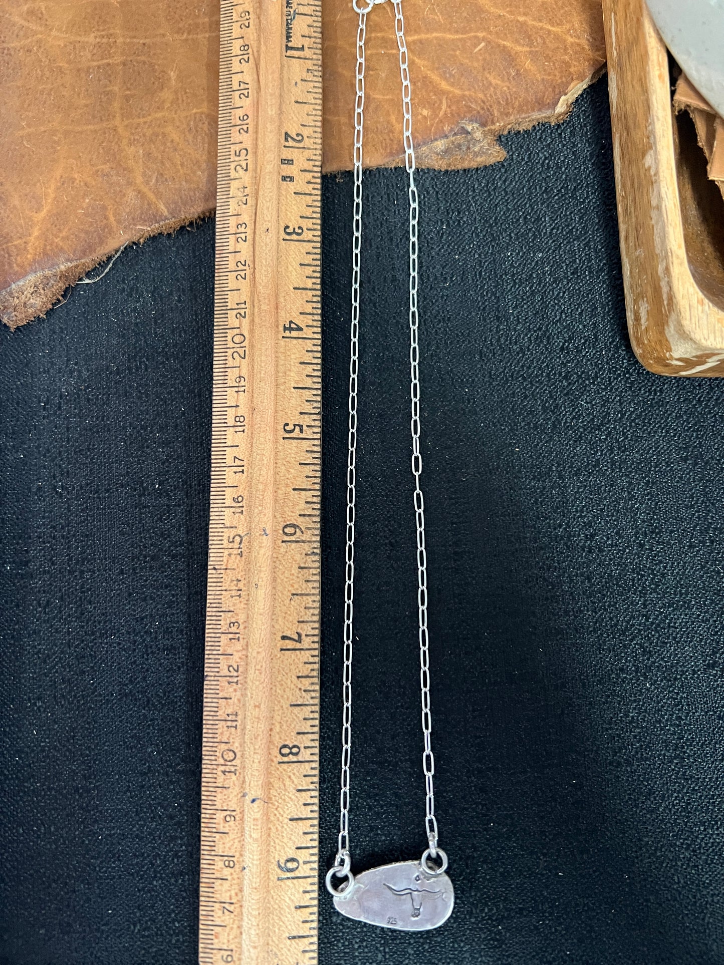 Royston Ribbon Turquoise - Sideways Drop Necklace