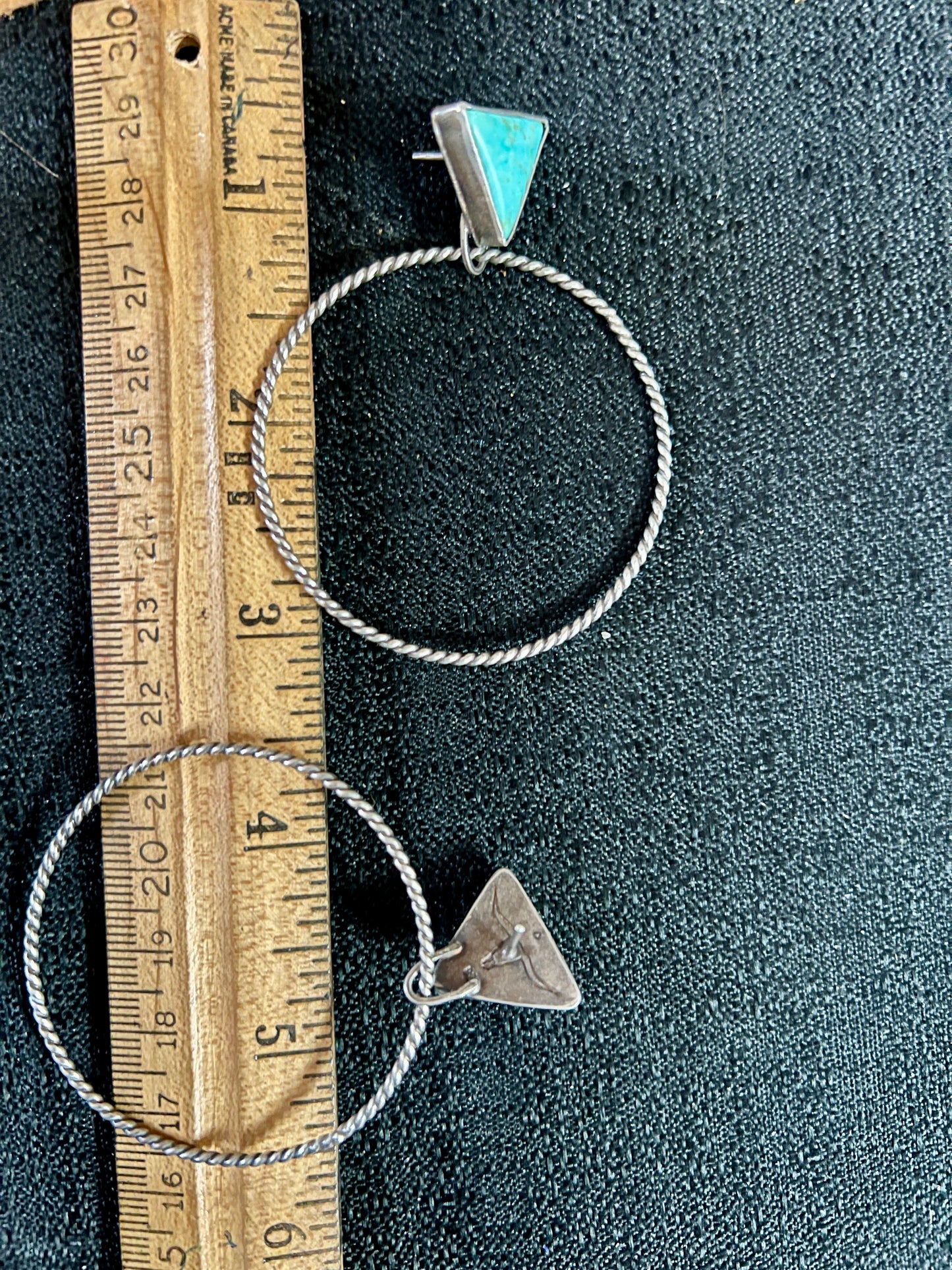 Triangle Swing Hoop Studs