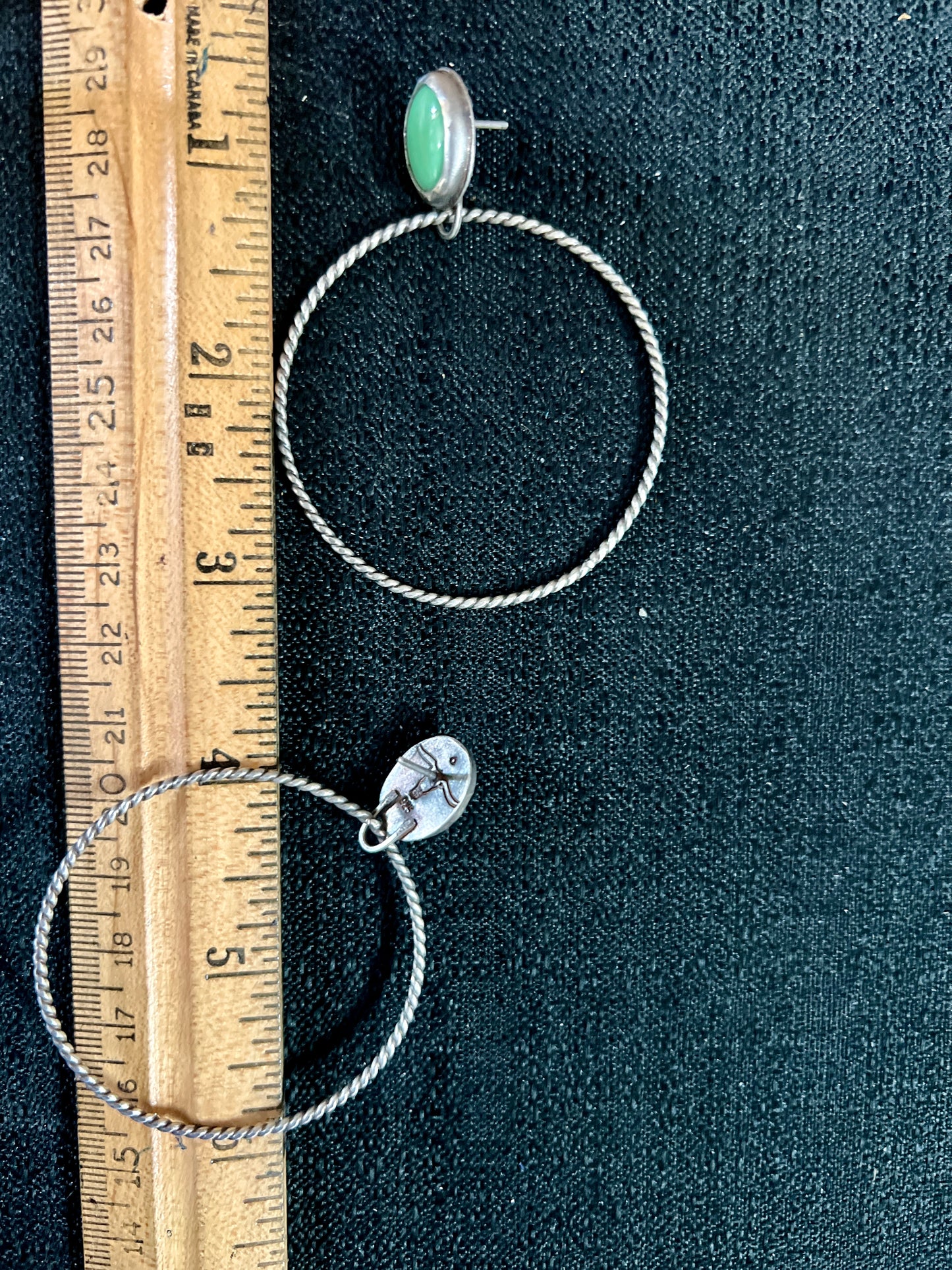 Oval Swing Hoop Studs