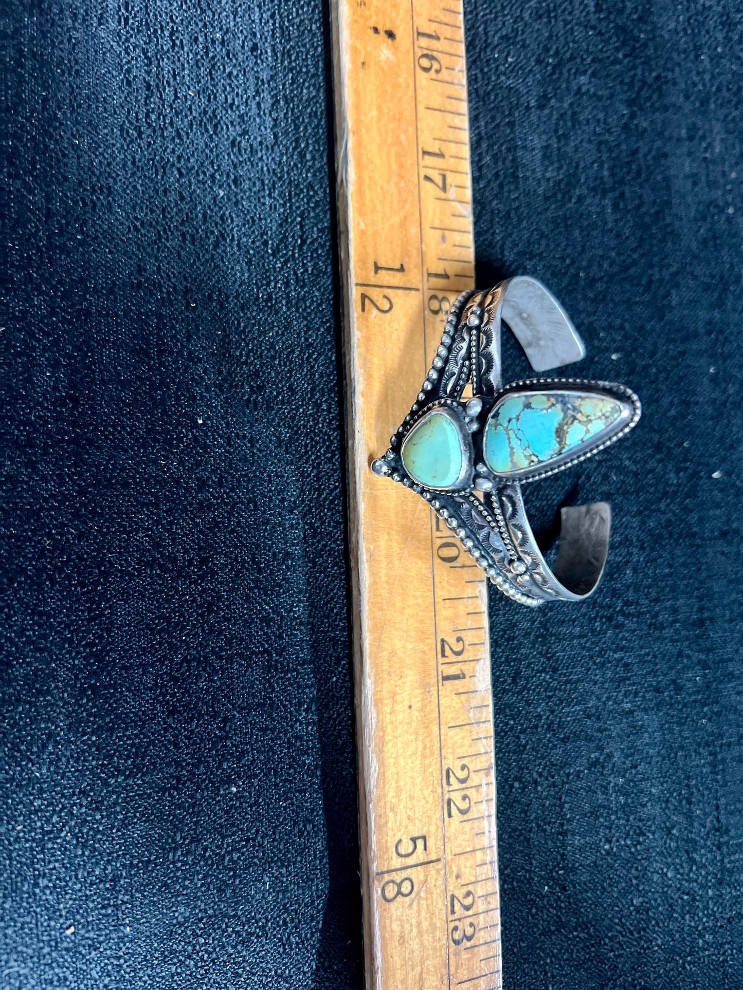 2 turquoise (V) Cuff
