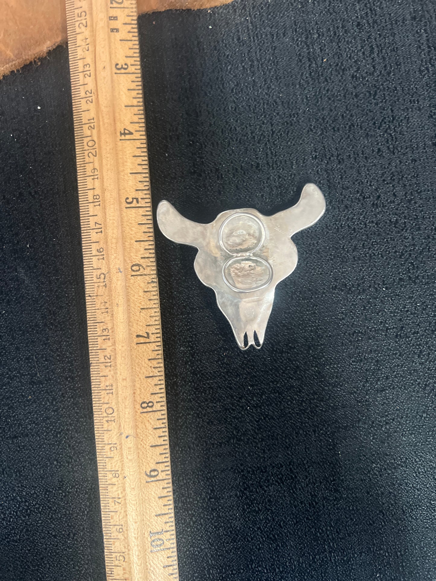 Turquoise + Moonstone Steer Head Bolo Tie