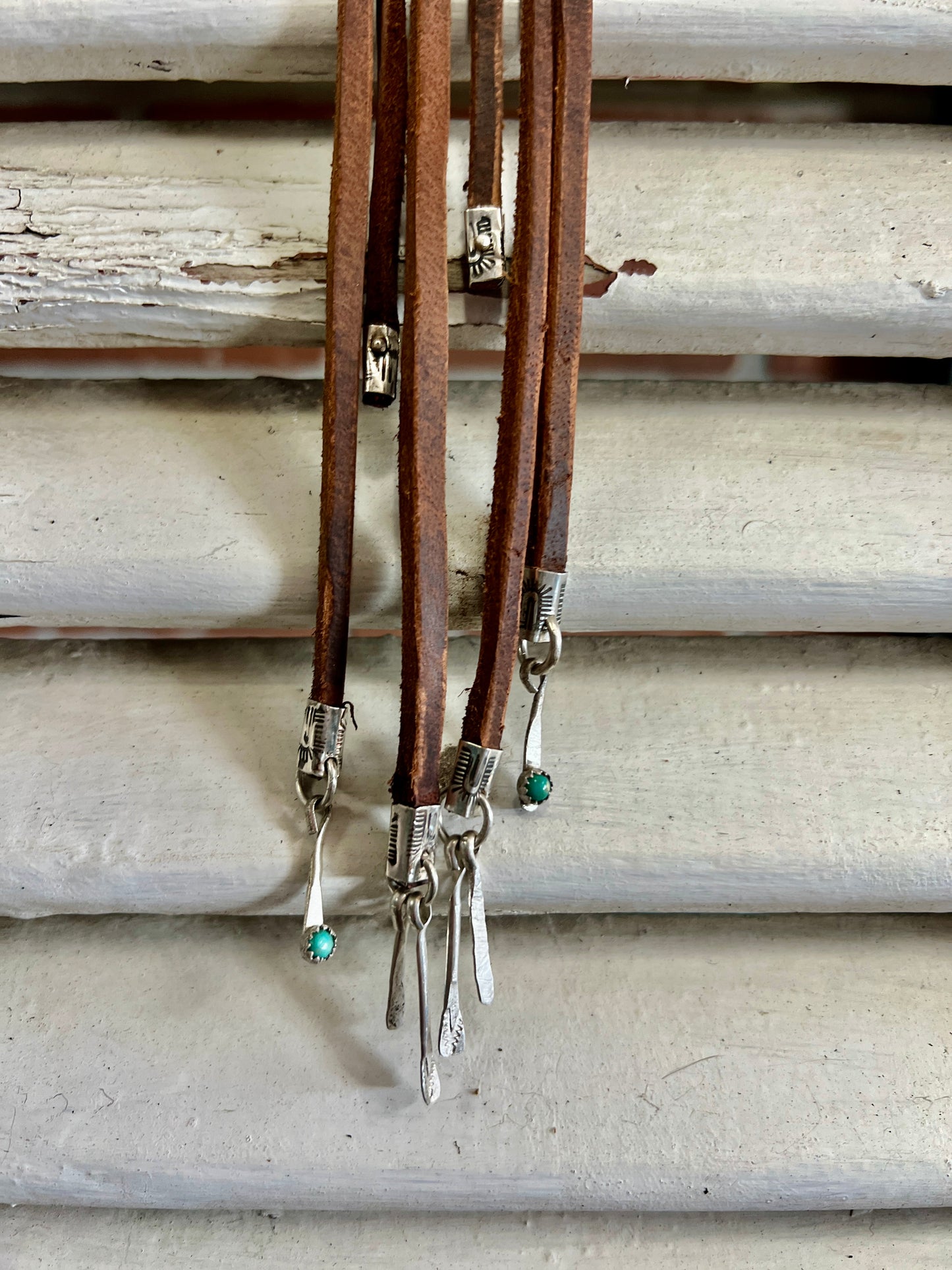 Turquoise + Moonstone Steer Head Bolo Tie