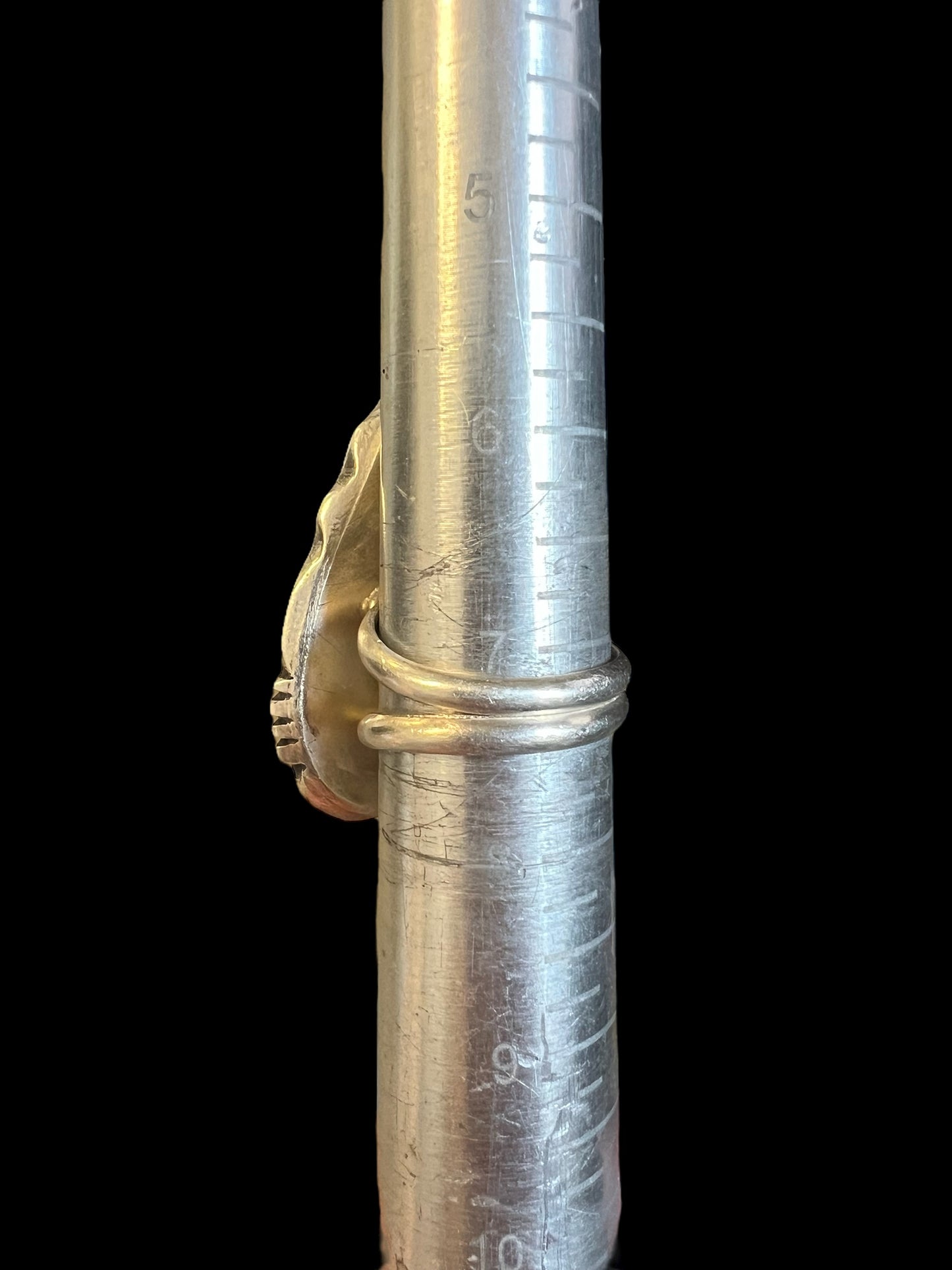 Lone Mt. Turquoise Saw-Cut Shadowbox Ring (7.5)