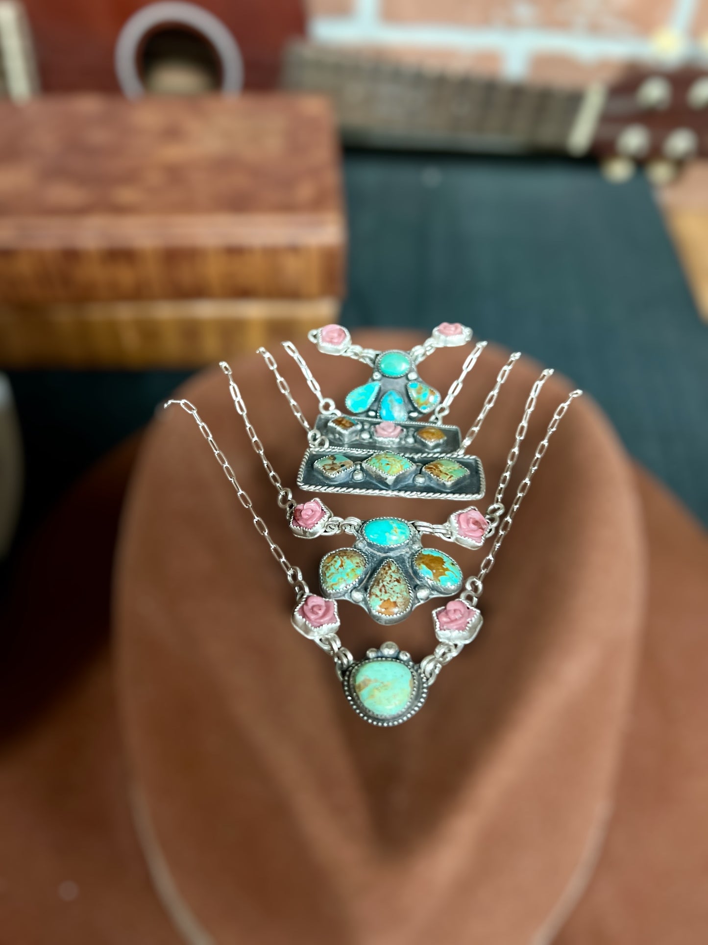 Larger 3 Flower Cluster Necklace