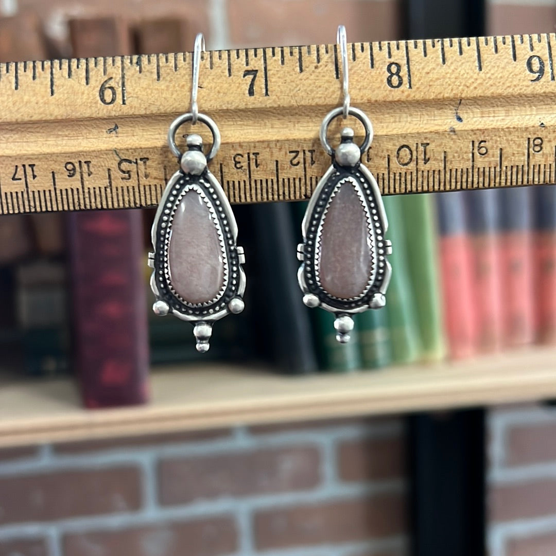 Peach Moonstone Earrings