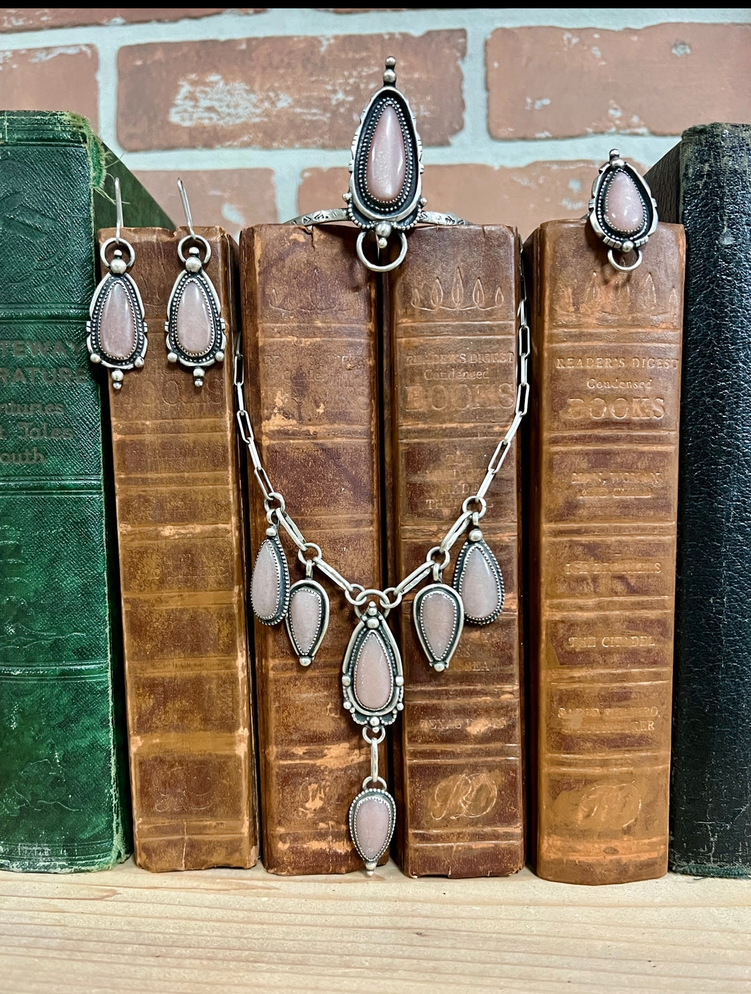 Peach Moonstone Earrings