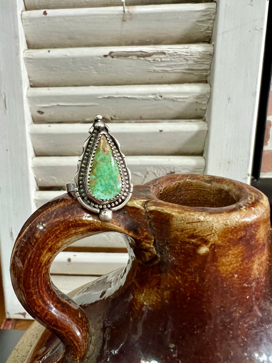 Turquoise Drop Ring (7.3/4-8)