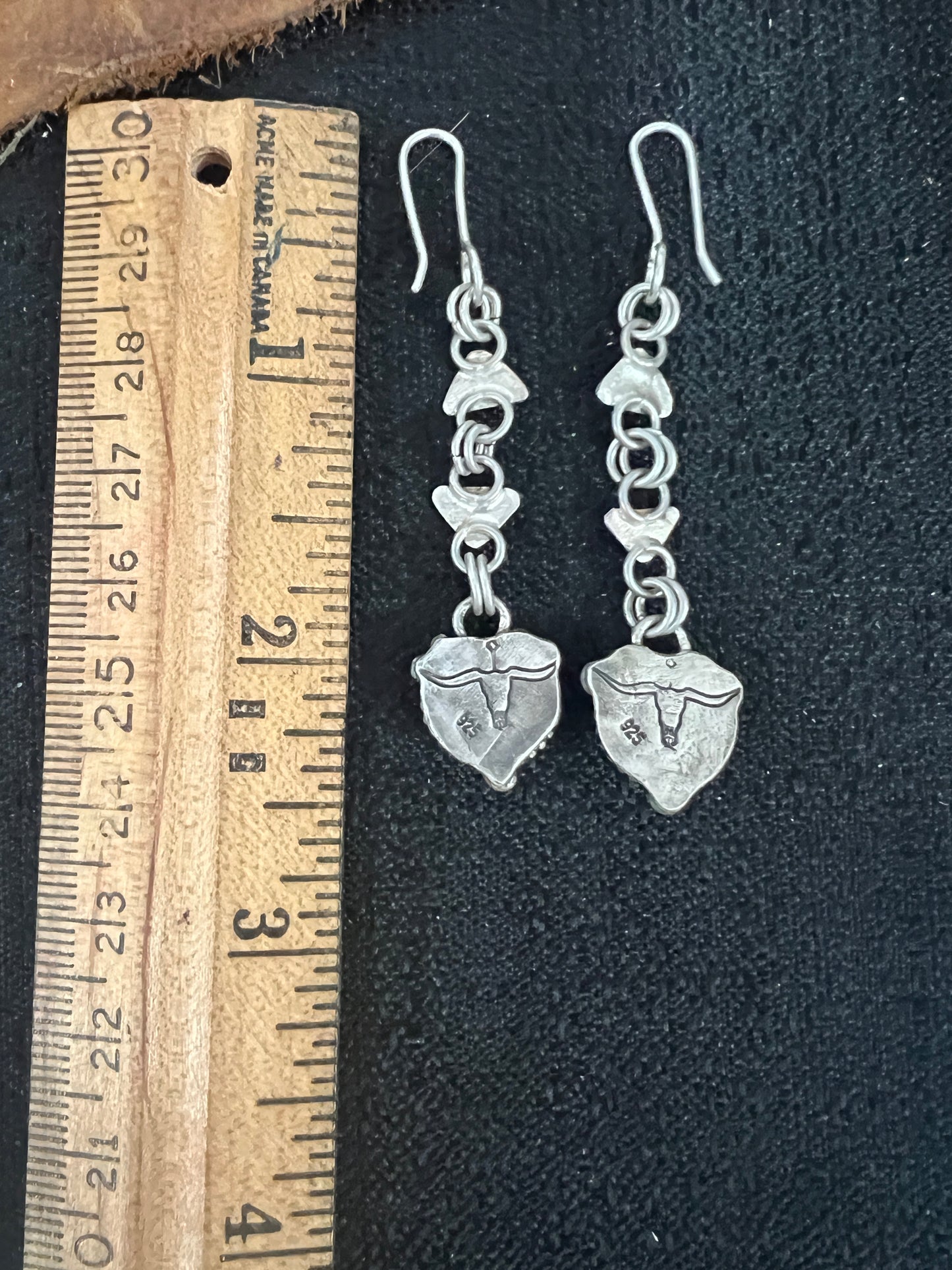 Stamped Lime Green Dangles