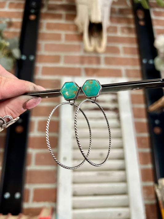 Honeycomb Swing Hoop Studs