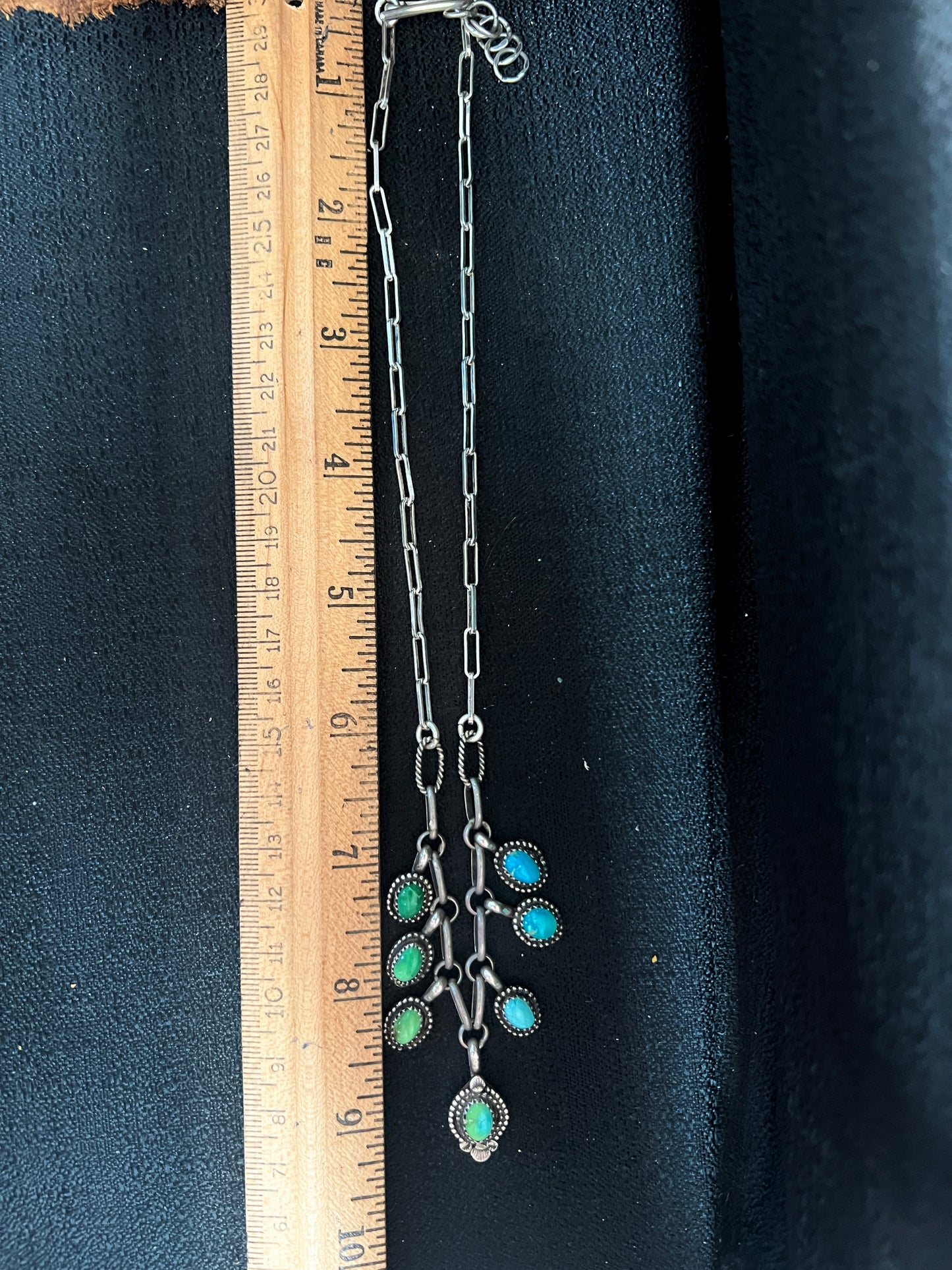 Ombré Green/Blue,  Necklace + Earrings Set