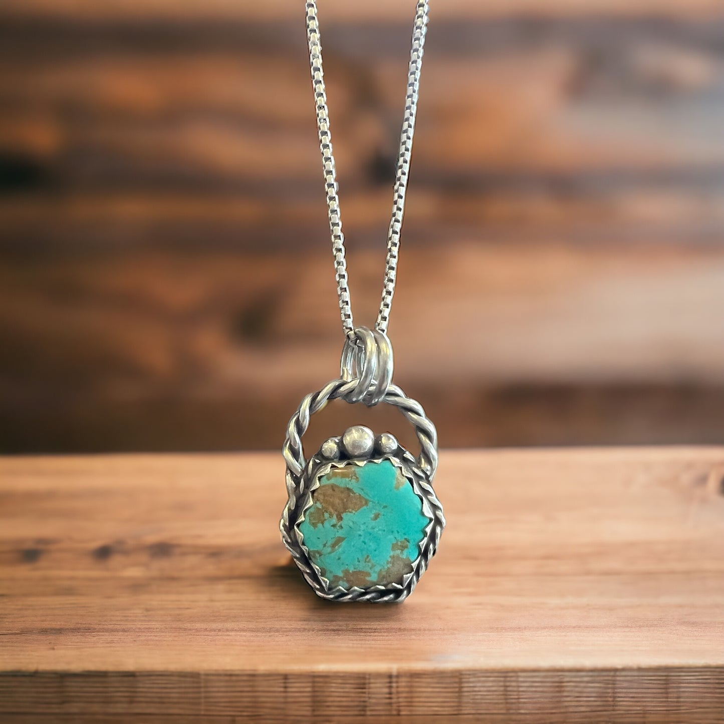 Hexagon Turquoise pendant