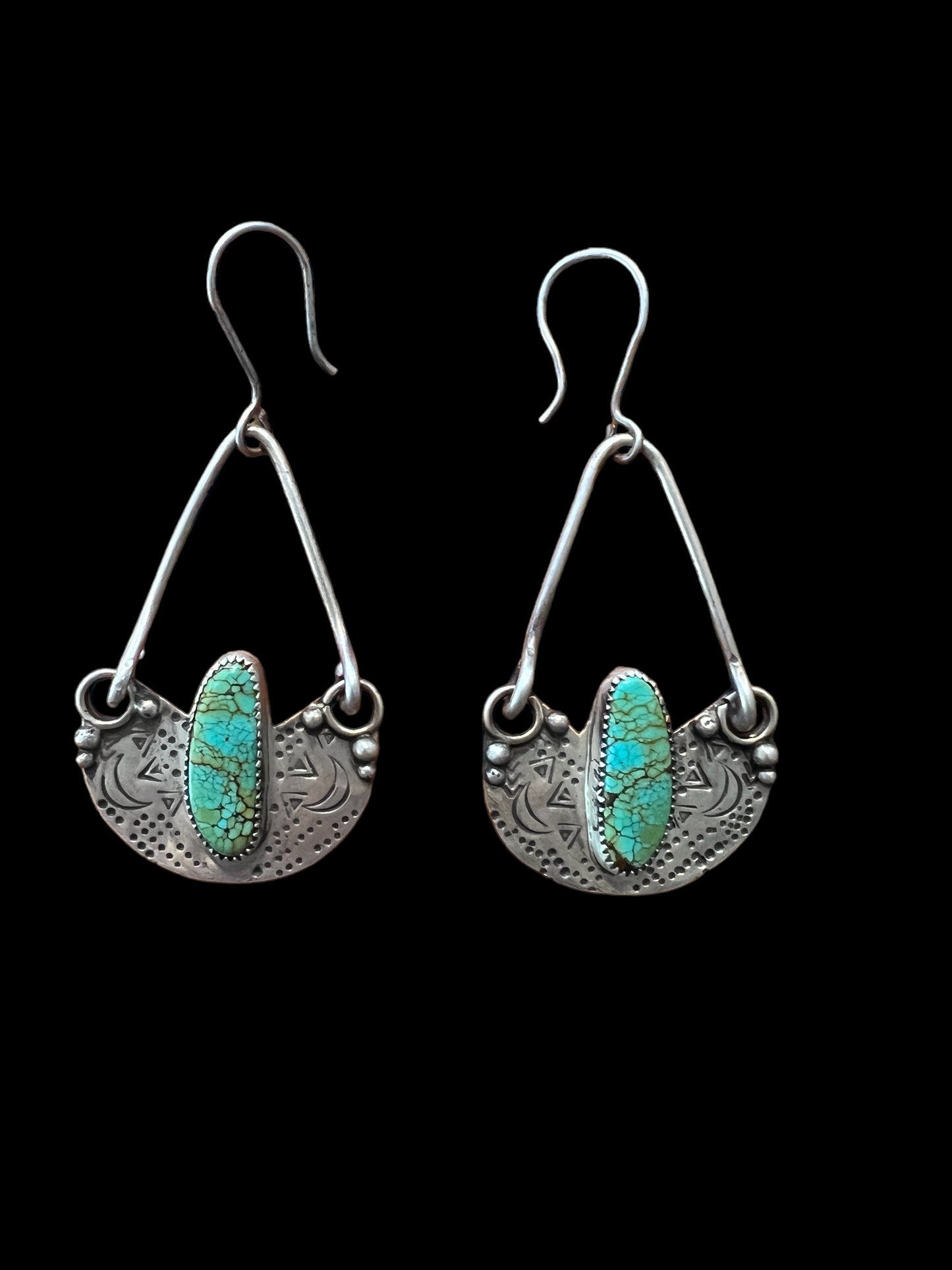 blackjack & sterling swing earrings