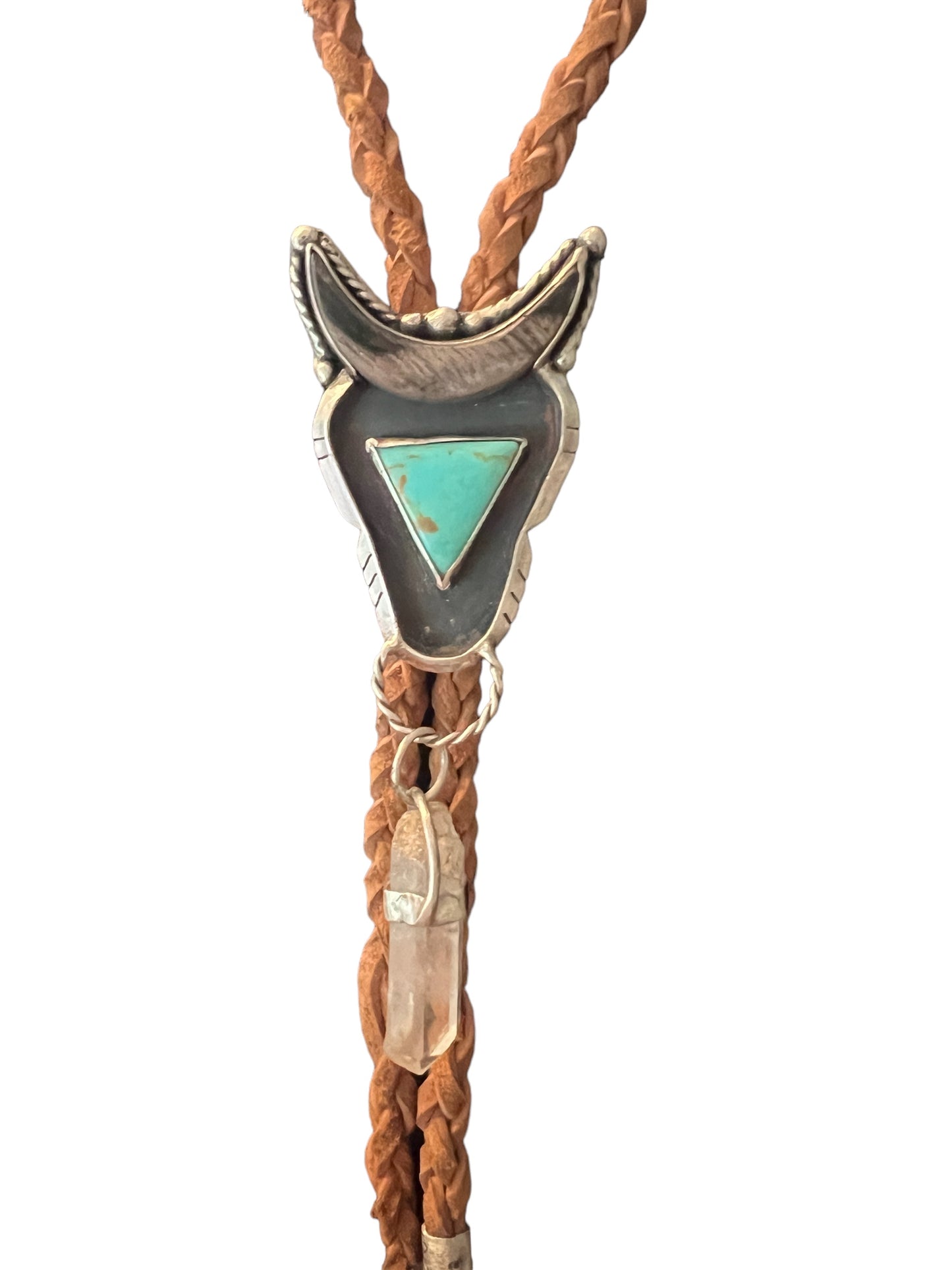 bull skull dangle bolo tie